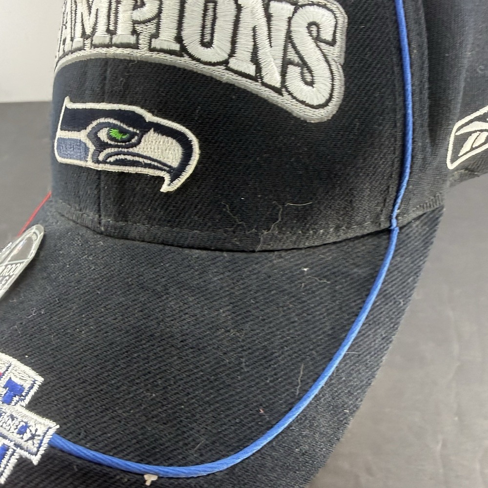 Seattle Seahawks Hat 2005 Conference Champions Reebok NFL Football Cap OSFM - Picture 5 of 9
